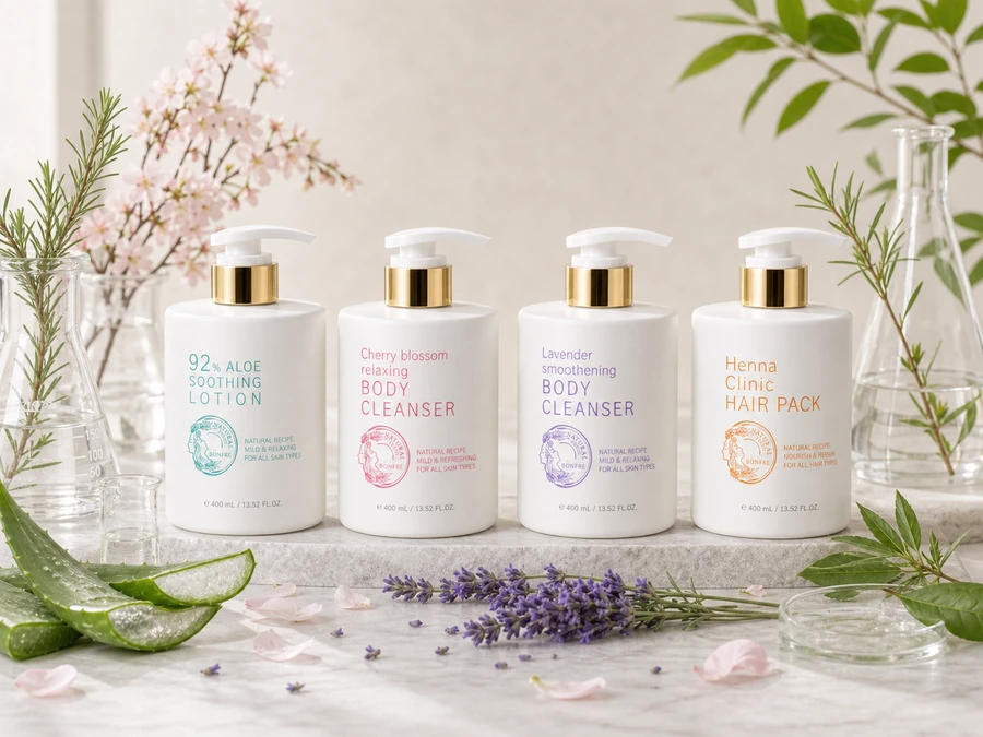 Bonfre skincare product campaign reference