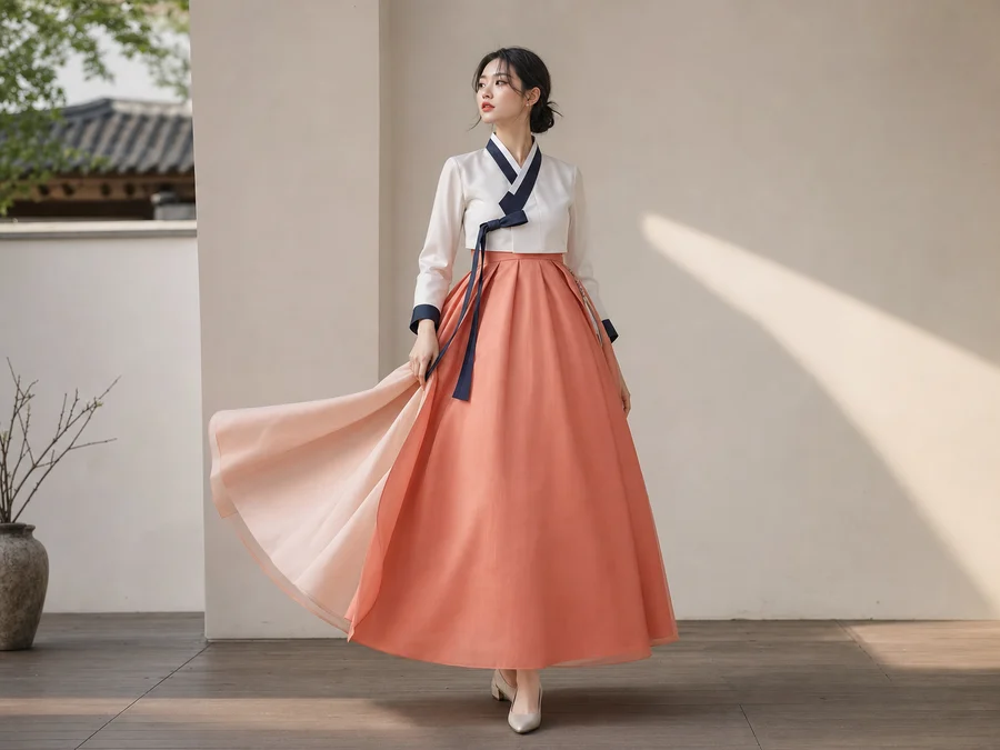 Danhanbok contemporary hanbok full-body look